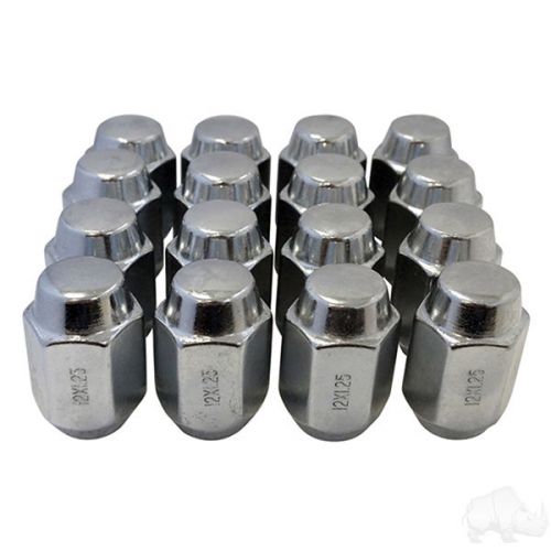 Yamaha golf cart chrome lug nuts 12mm x 1.25 set of 16