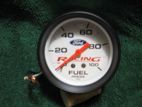 Ford racing 2-5/8&#034; 0-100psi fuel pressure guage-nos-collectible-restomod-mustang