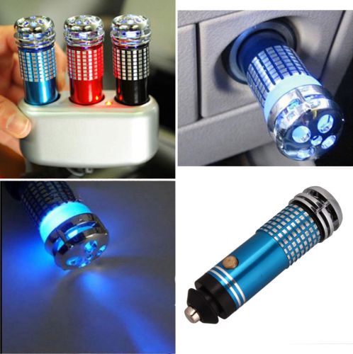 Blue 12v smoke smell odor eliminator car fresh air purifier oxygen bar ionizer