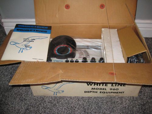 Nos new 1979 unimetrics white line recorder model 960 depth sounder boating