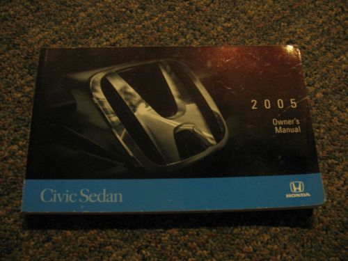 2005 / 05  honda civic sedan owners manual