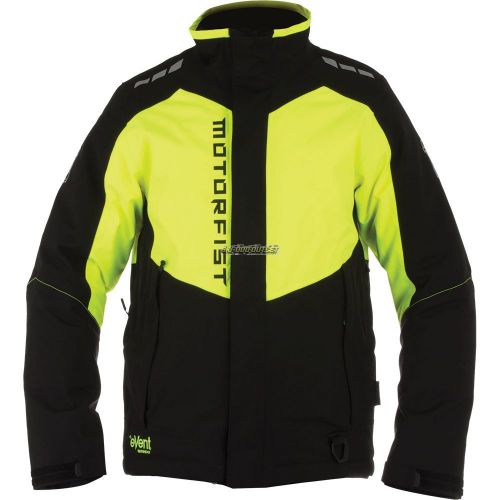 2017 motorfist youth grom jacket-black/hi vis yellow