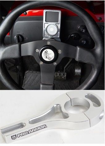 Pro armor billet vault ipod nano steering mount rhino teryx rzr xp900 commander