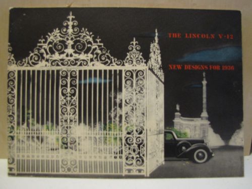 1936 lincoln v 12 lebaron brunn willoughby judkins dealer sales brochure