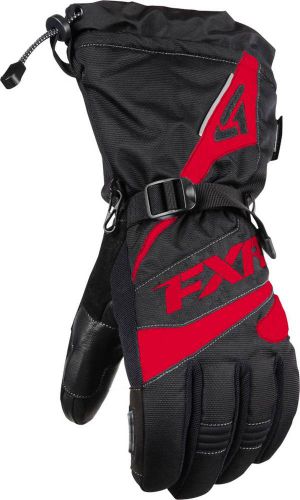 New fxr-snow fuel adult waterproof gloves, black/red, large/lg