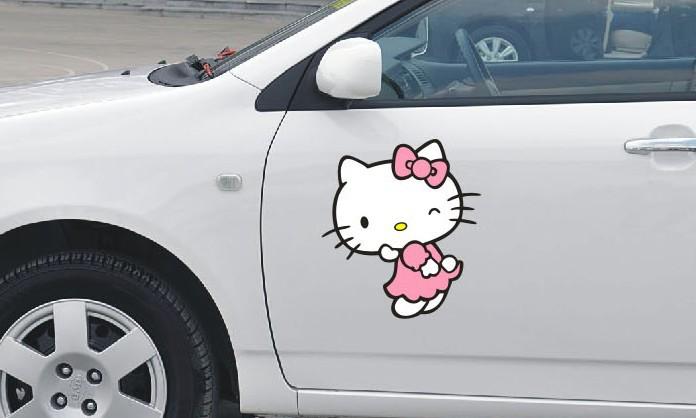 Hello kitty car decals stickers 12"