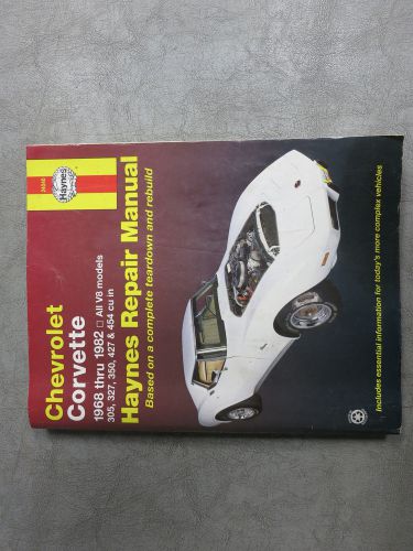 Haynes repair manual for 1968-1982 corvettes