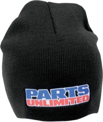 Parts unlimited parts unlimited mens beanie hat black/blue/red