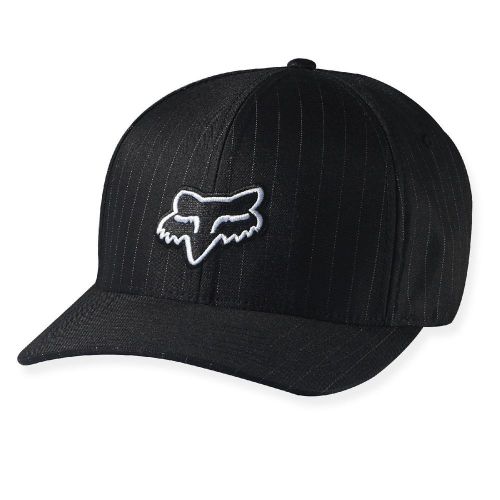 Fox racing black pinstripe youth legacy flexfit flex-fit hat hats caps cap