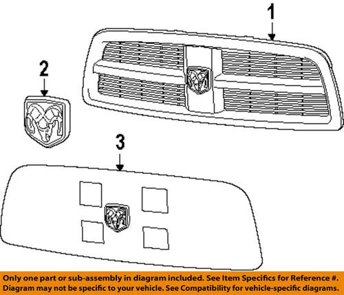 Mopar oem 82212217ac grille-cover