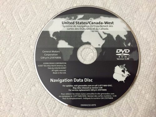 Gm chevrolet corvette navigation dvd rom version 5.00 25976806 dw464210-6970