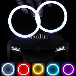 2 x led ring circle light angeleye halo cotton light guide 3.74&#039;&#039; 95mm white drl