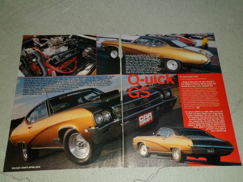 1970 buick gs article / ad