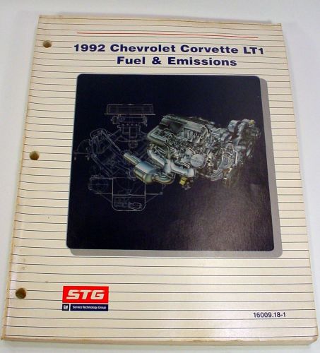 1992 chevrolet c4 corvette lt1 fuel &amp; emissions manual - original