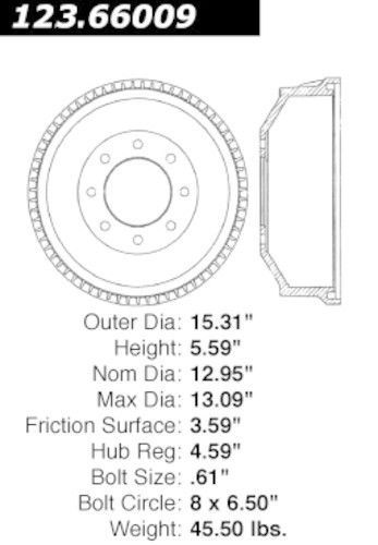 Centric parts 123.66009 rear brake drum