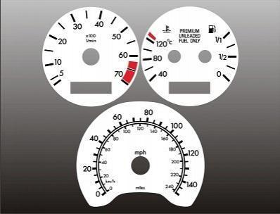 1996-1998 mercedes c230 instrument cluster white face gauges 96-98 w202