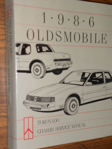 1986 oldsmobile toronado shop manual / original g.m. service book