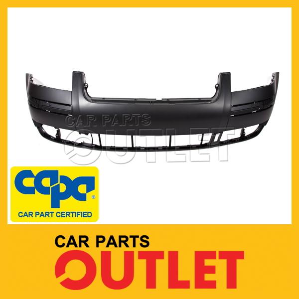 2001-2005 vw passat front bumper primed black gls glx no washer w/o spoiler capa