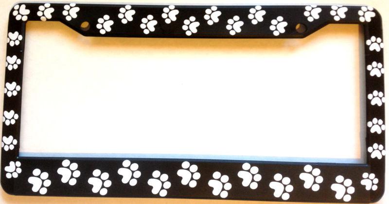 Paw print license plate frame dog cat flea toyota honda subaru dodge bmw audi vw