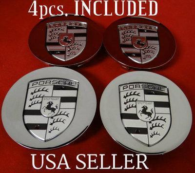 4 piece chrome porsche cayenne 911 993 996 997 boxster wheel center cap caps new