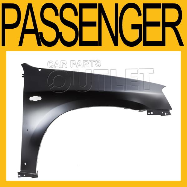 2001-2006 mazda tribute right front fender primered passenger wo flare mldg hole