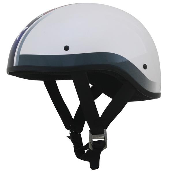 Afx fx-200 slick beanie-style star pearl white half helmet