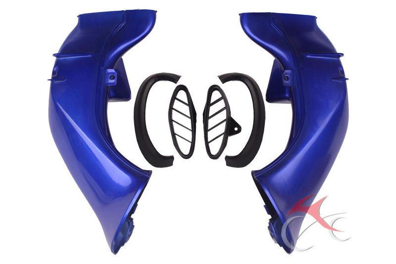 Left & right blue air intake tube duct for yamaha yzf r1 04-06 2004 2005 2006