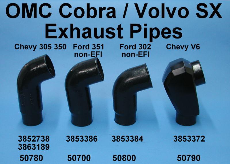 Ford v8 exhaust pipe 351/5.8l omc cobra volvo  1991-96 manifold 3853386 non-efi 