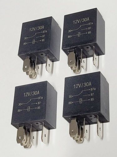 4pcs 5 pin relay, 12v 30a automotive starter relay multi-purpose heavy duty...