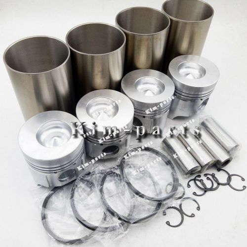 New 4 pieces cylinder liner and 4 sets piston &amp; ring for yanmar 4tn82e engine