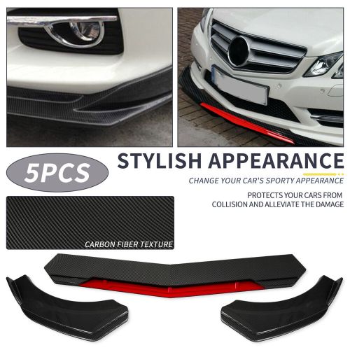 For ford mustang gt car front bumper lip spoiler splitter body kit carbon/white