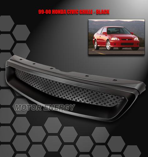 1999-2000 honda civic ek jdm type-r front upper hood mesh abs grille grill black