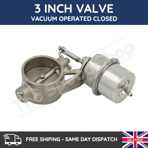 3 inch 76mm remote exhaust control valve stainless steel - normally closed