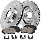 Callahan front 336mm drilled slotted brake disc rotors and ceramic brake pads +