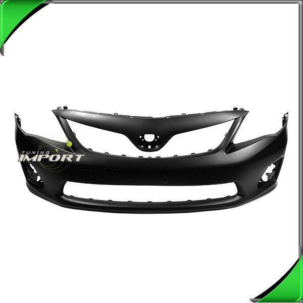 2011-2012 toyota corolla primed black abs plastic front bumper new replacement