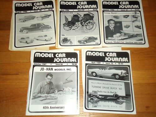 5-model car journal magazines-1986, 1987,l989