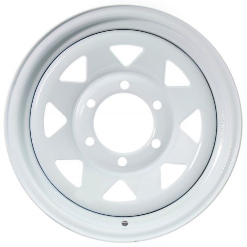 2-pack trailer rim wheel 15x6 6-5.5 white spoke 2830 lb. 4.27 center bore