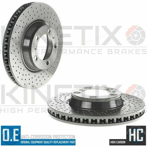 For porsche 911 carrera 15- front drilled high carbon brake discs apec pads 330m