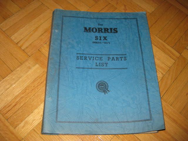 1953 morris six series ms service parts list manual bmc original 