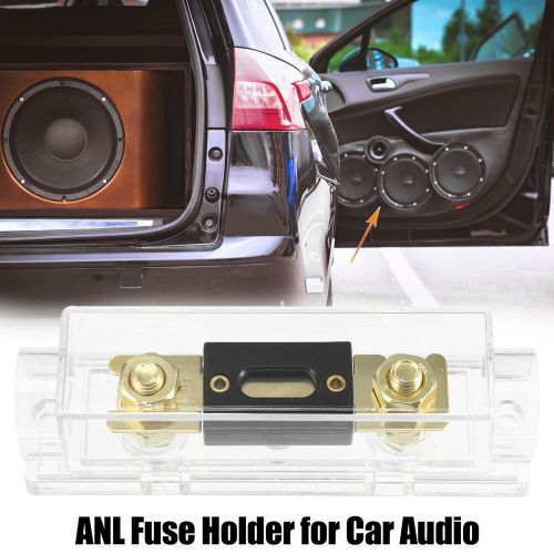 1 set car audio 0 4 8 gauge inline anl fuse holder clear with 2pcs 500a fuse