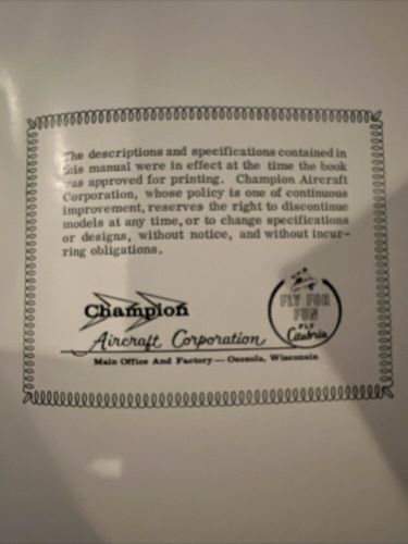 Bellanca citabria operating operators owners manual