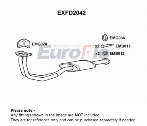 Exhaust pipe fits ford escort mk5 1.6 front 90 to 92 euroflo quality guaranteed