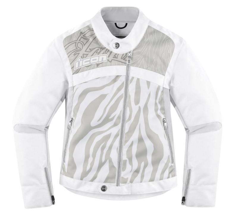 New icon hella-2 womens textile jacket, white, xl