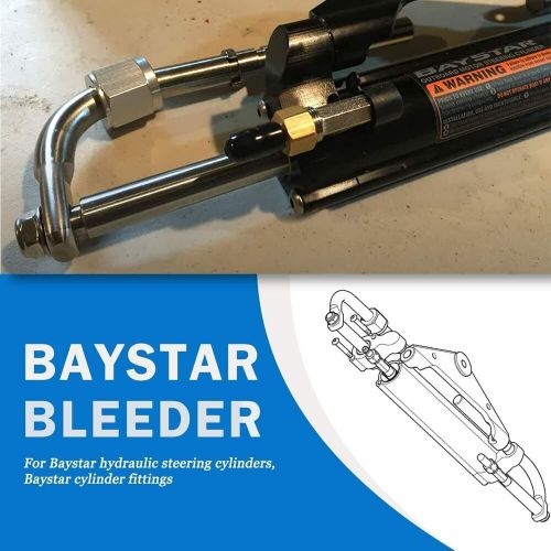 For seastar hf-4202 baystar horizontal bleeder tee hydraulic steering cylinder