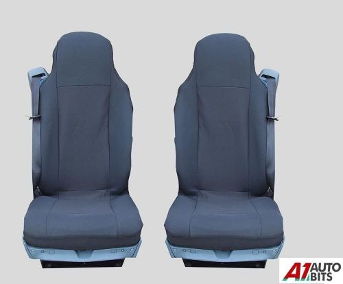 Premium black fabric seat covers tailored for scania r p g serie new