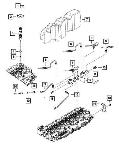 Genuine mopar fuel injector remanufactured r8415373aa