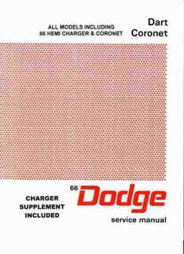 1966 dodge repair shop & service manual dart 270 gt coronet deluxe 440 500 wagon