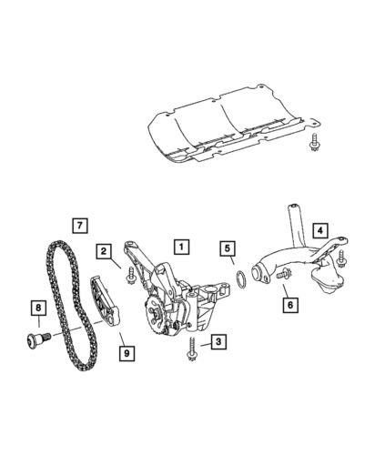 Genuine mopar engine oil pump 68040893aa