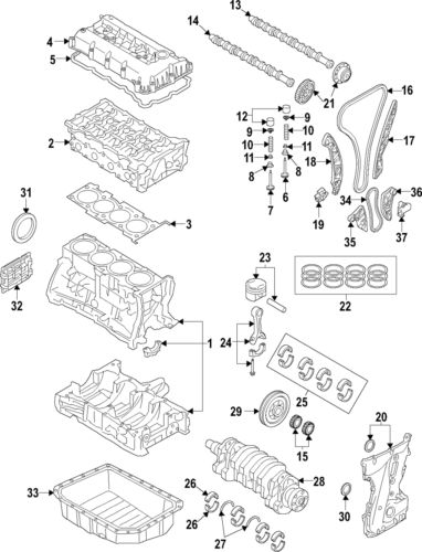 Genuine kia bearing pair set c r 23060-2g500