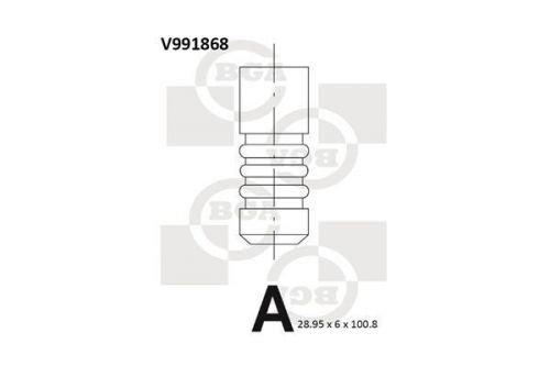 Bga v991868 exhaust valve 100.7mm length engine timing fits nissan renault